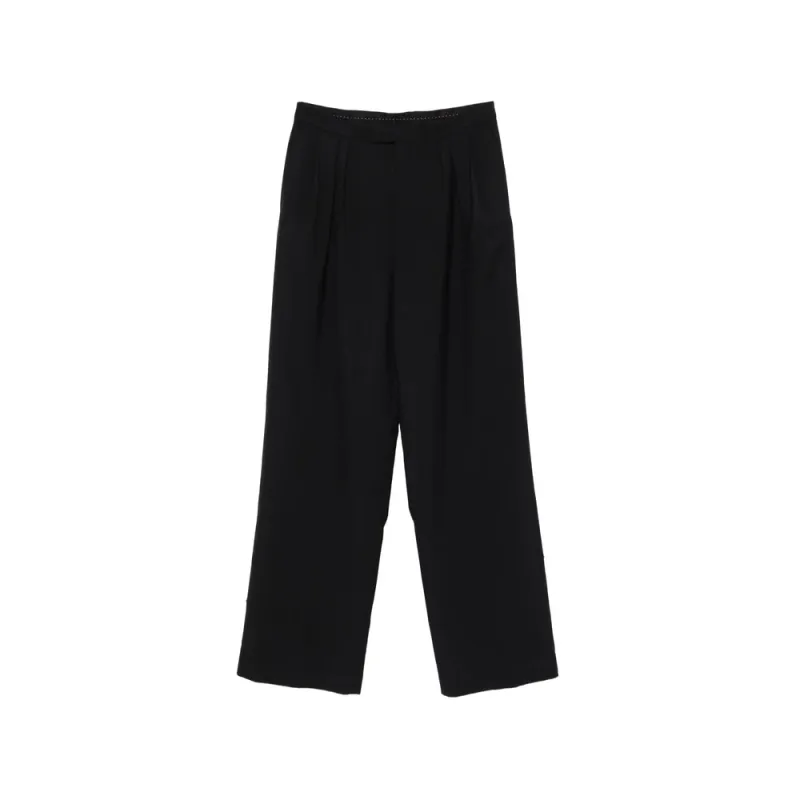Trousers Black Pleated made by Dries Van Noten
