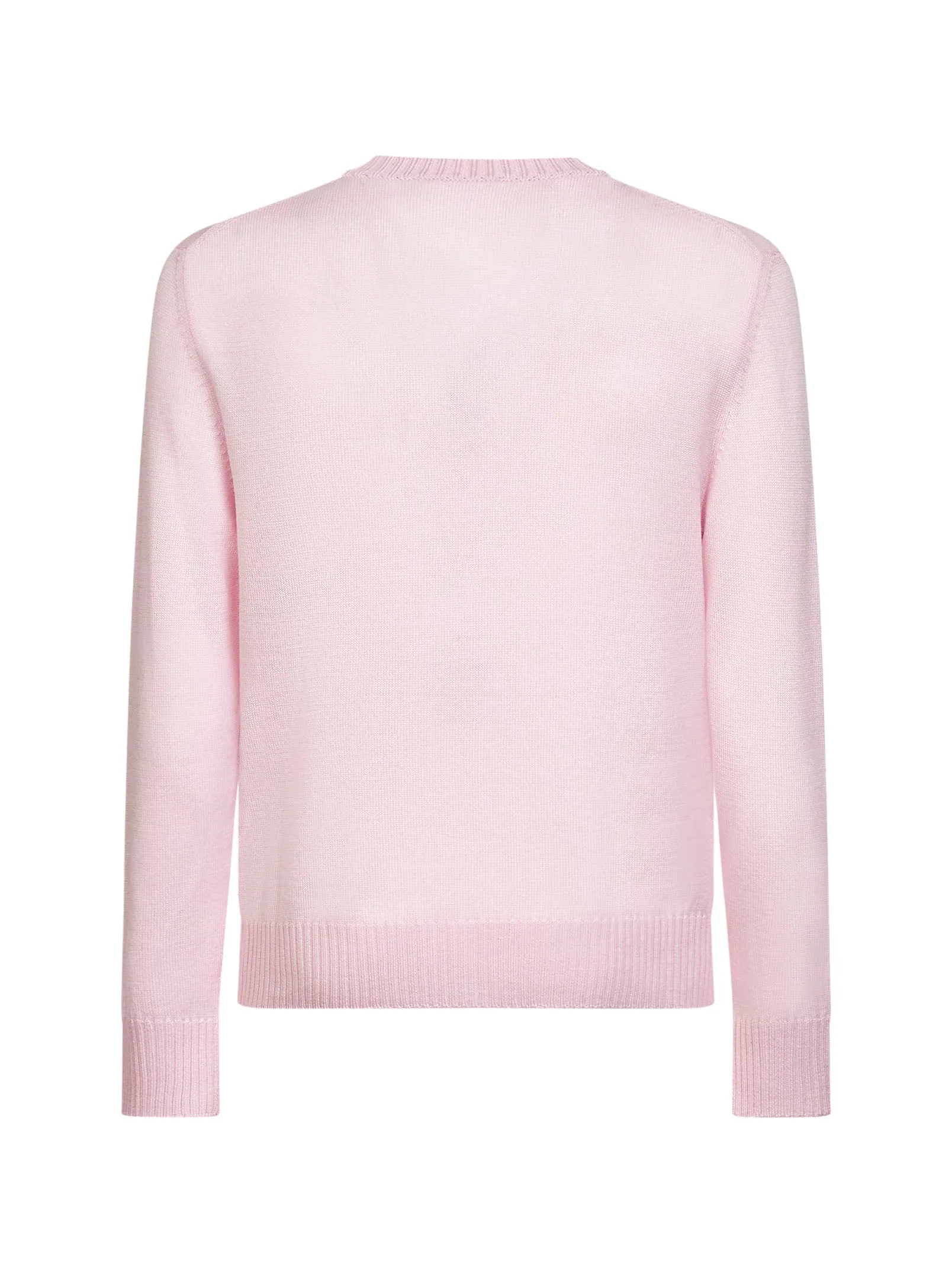 Pink Wool Knit Monogram Crewneck Sweater sold by Lord & Taylor product image thumbnail 2