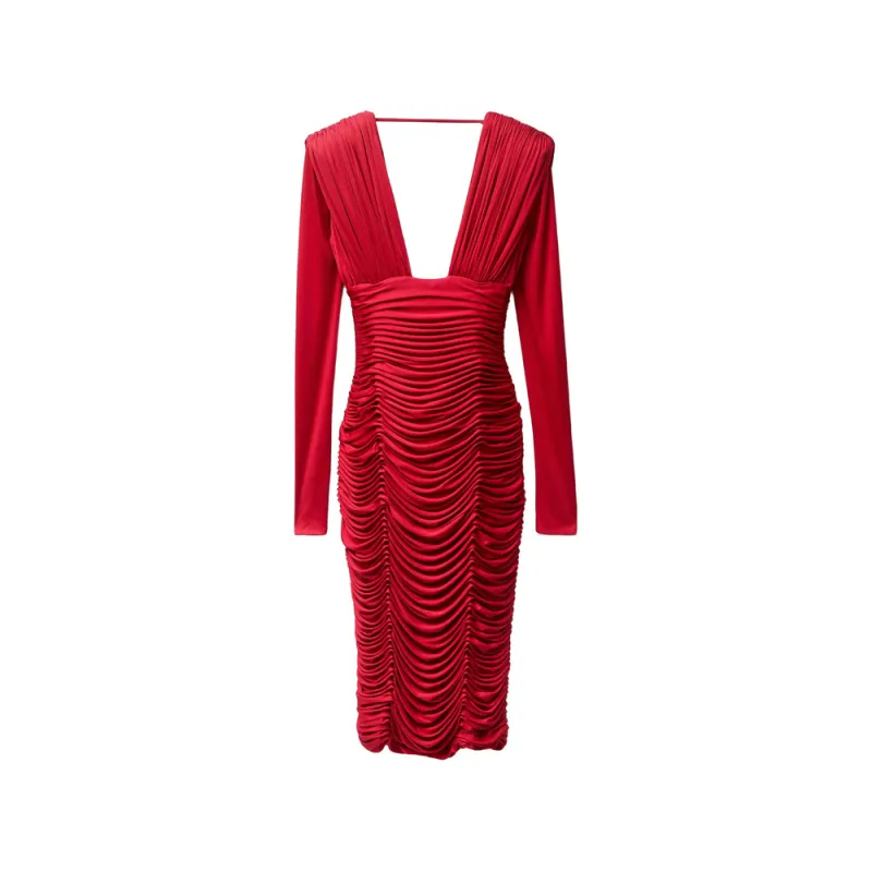 Midi Dress Red made by Versace