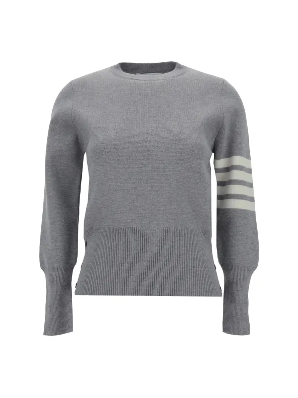 Sweater Virgin Wool Light Grey made by Thom Browne