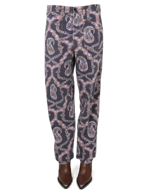 Paisley Denim Pants made by Etro