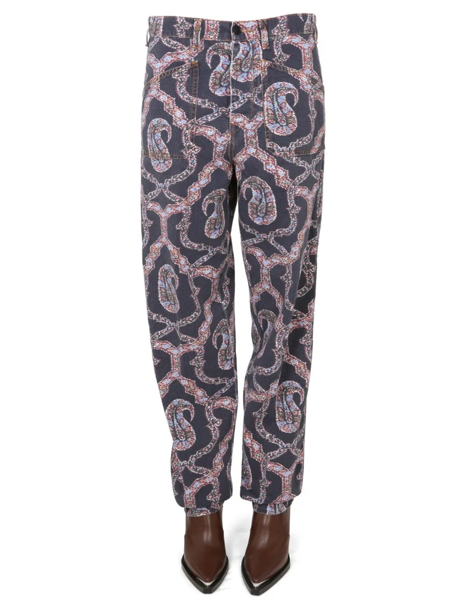 Paisley Denim Pants sold by Lord & Taylor