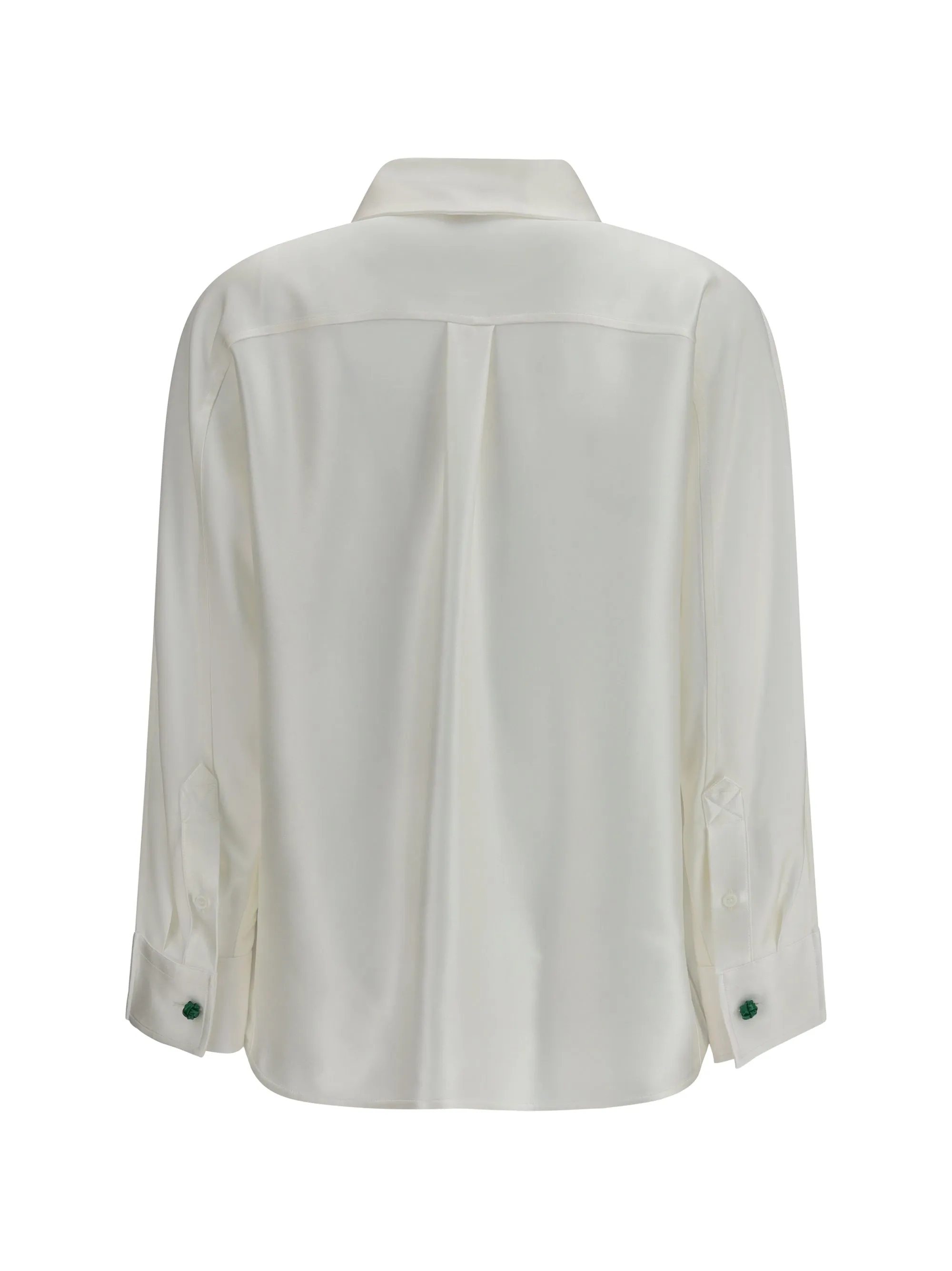 Shirt Oversized Silk Satin Chalk sold by Lord & Taylor product image thumbnail 3