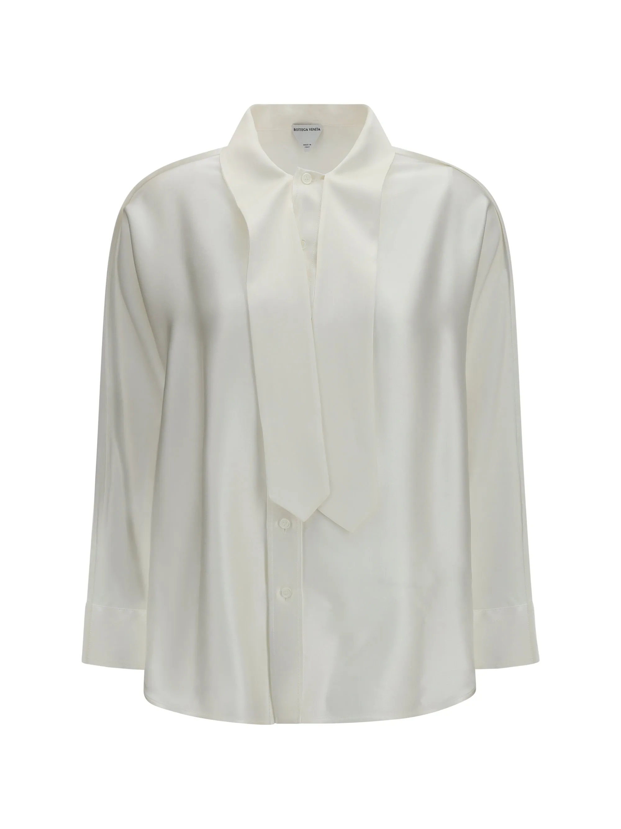 Shirt Oversized Silk Satin Chalk sold by Lord & Taylor
