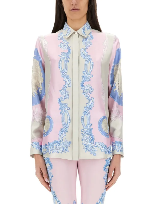 Silk Shirt Cameo made by Versace