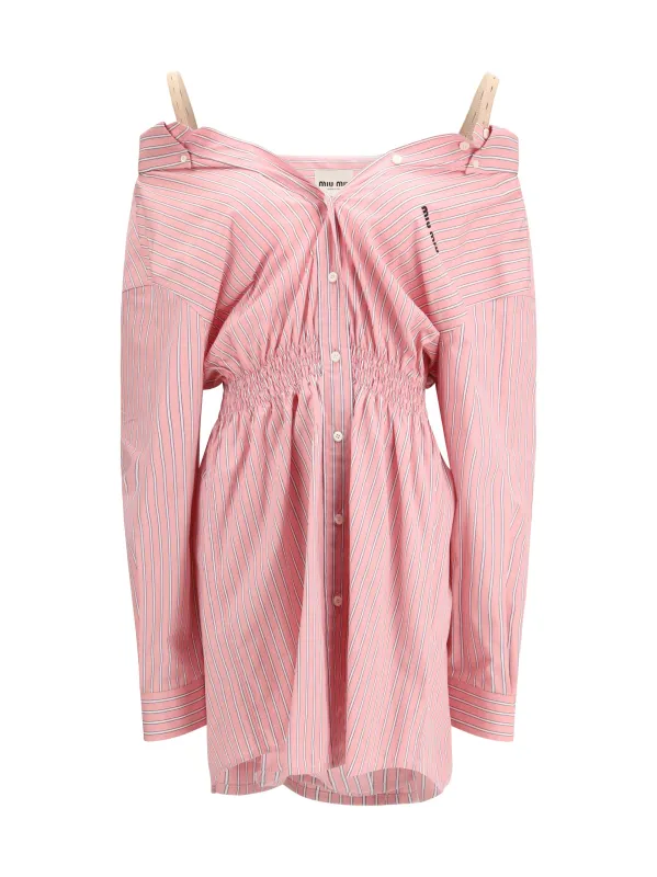 Dress Striped Pink made by Miu Miu