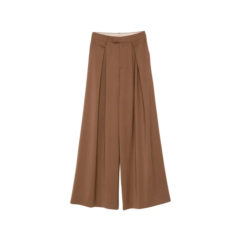 Trousers Wide Leg Brown made by Berwich