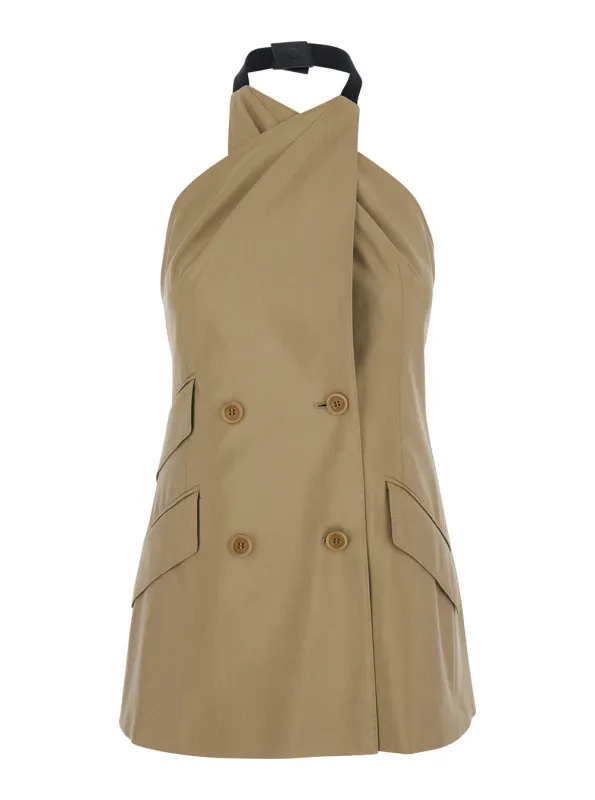 Dress Wool-Silk Beige made by MaxMara