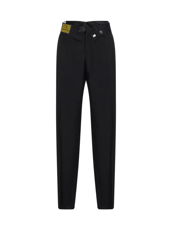 Trousers Black Wool Blend made by Maison Margiela