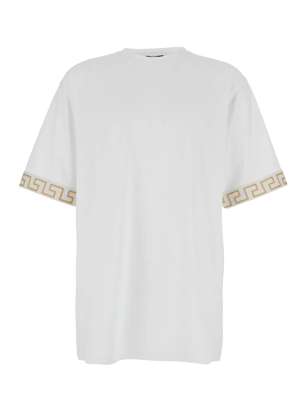 Crew Neck T-Shirt Greca Motif White sold by Lord & Taylor