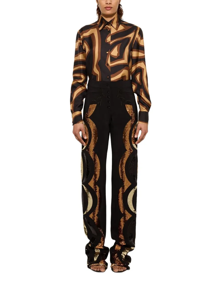 Labyrinth Print Silk Shirt sold by Lord & Taylor product image thumbnail 3
