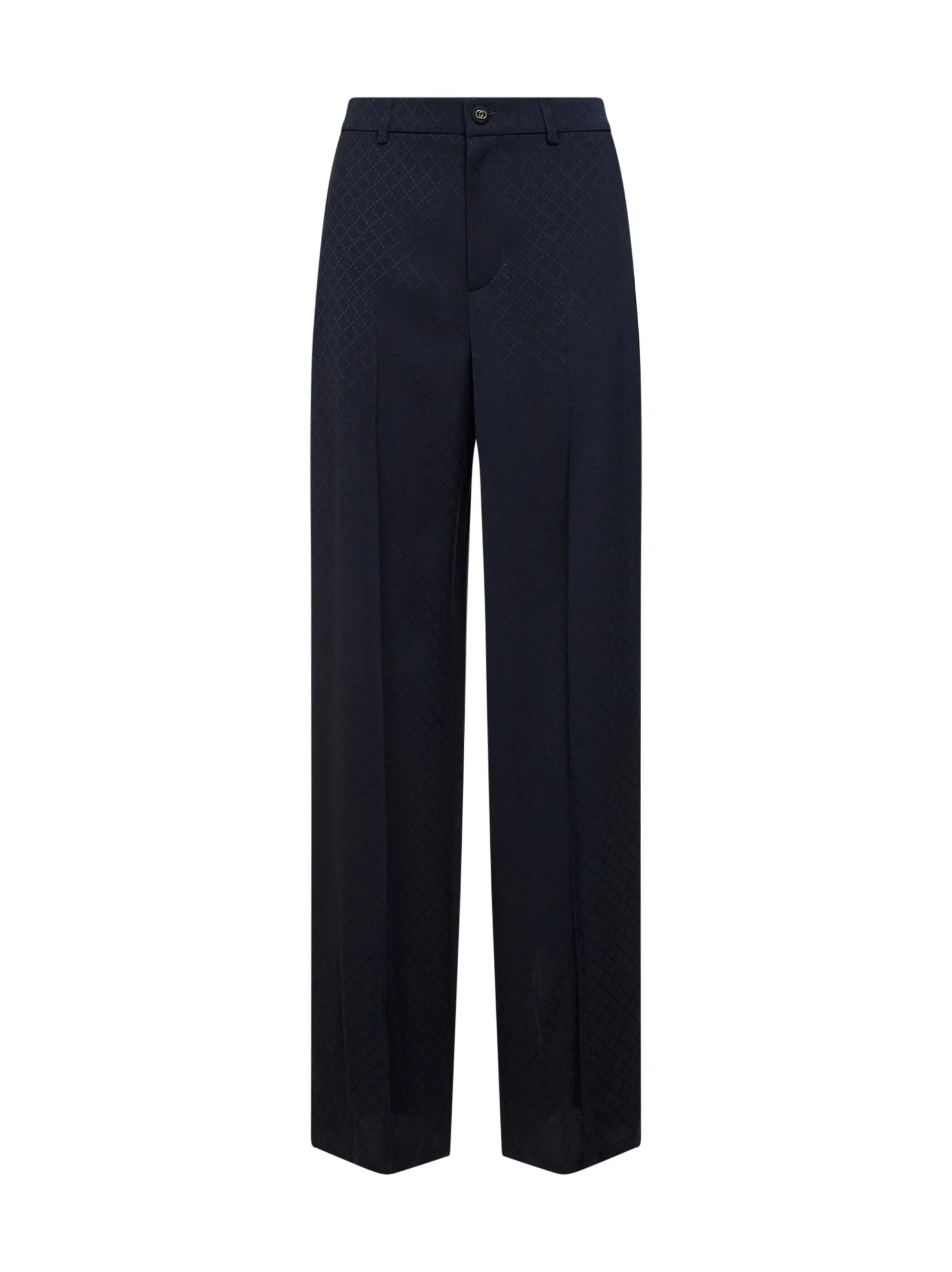 Trousers Dark Blue Silk-Viscose Jacquard sold by Lord & Taylor