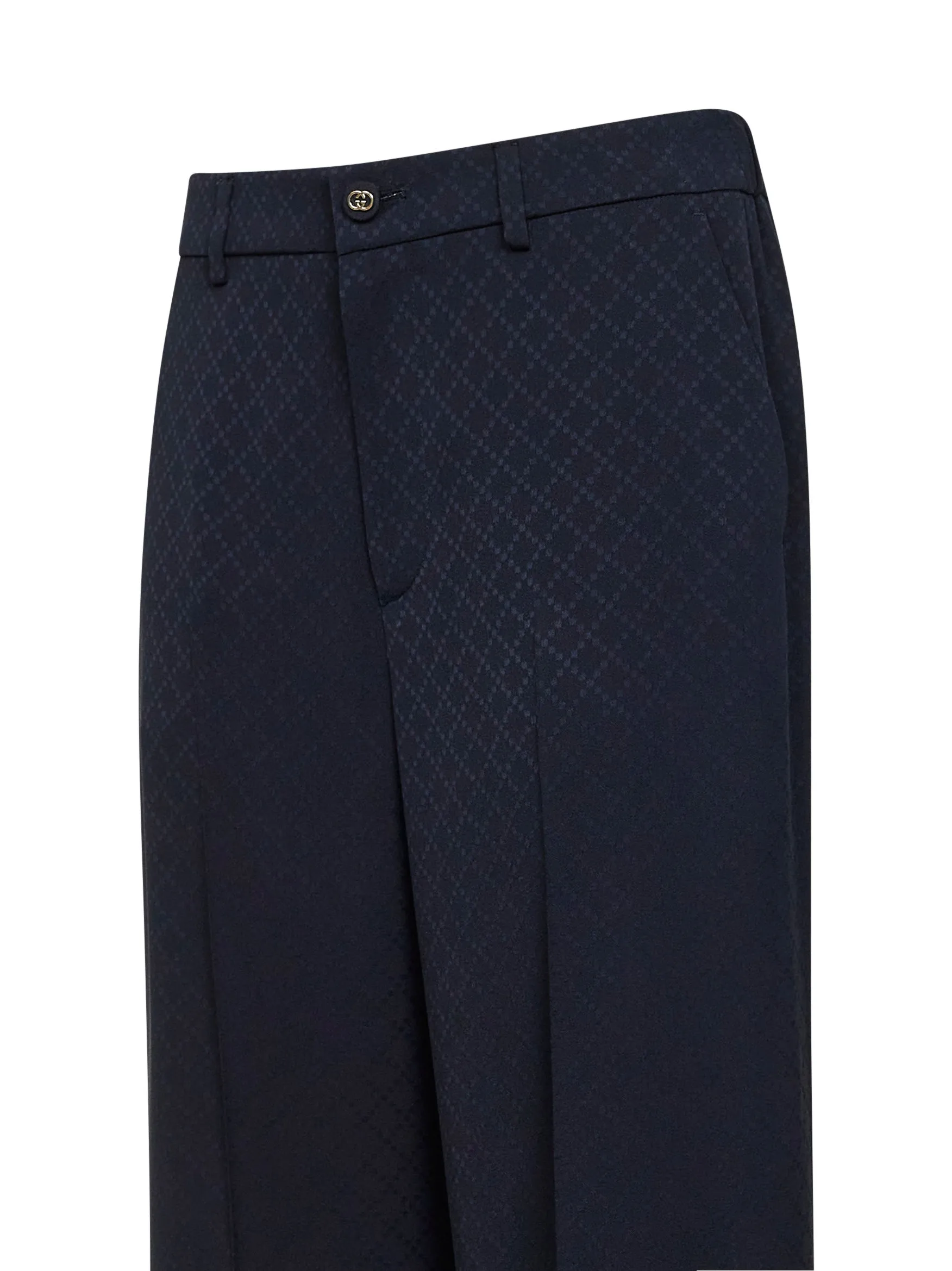 Trousers Dark Blue Silk-Viscose Jacquard sold by Lord & Taylor product image thumbnail 3