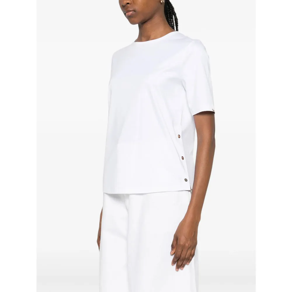 White Round Neck T-Shirt sold by Lord & Taylor product image thumbnail 4