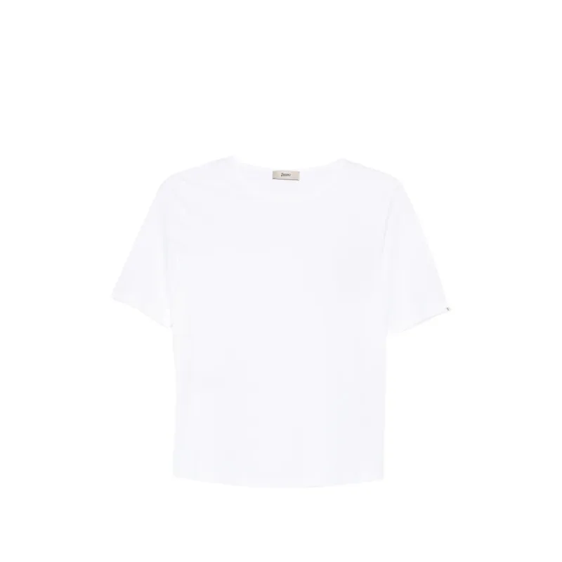 White Round Neck T-Shirt made by Herno