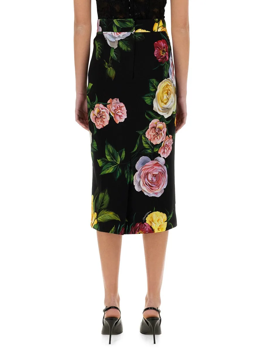 Peony and Rose Print Longuette Skirt sold by Lord & Taylor product image thumbnail 2