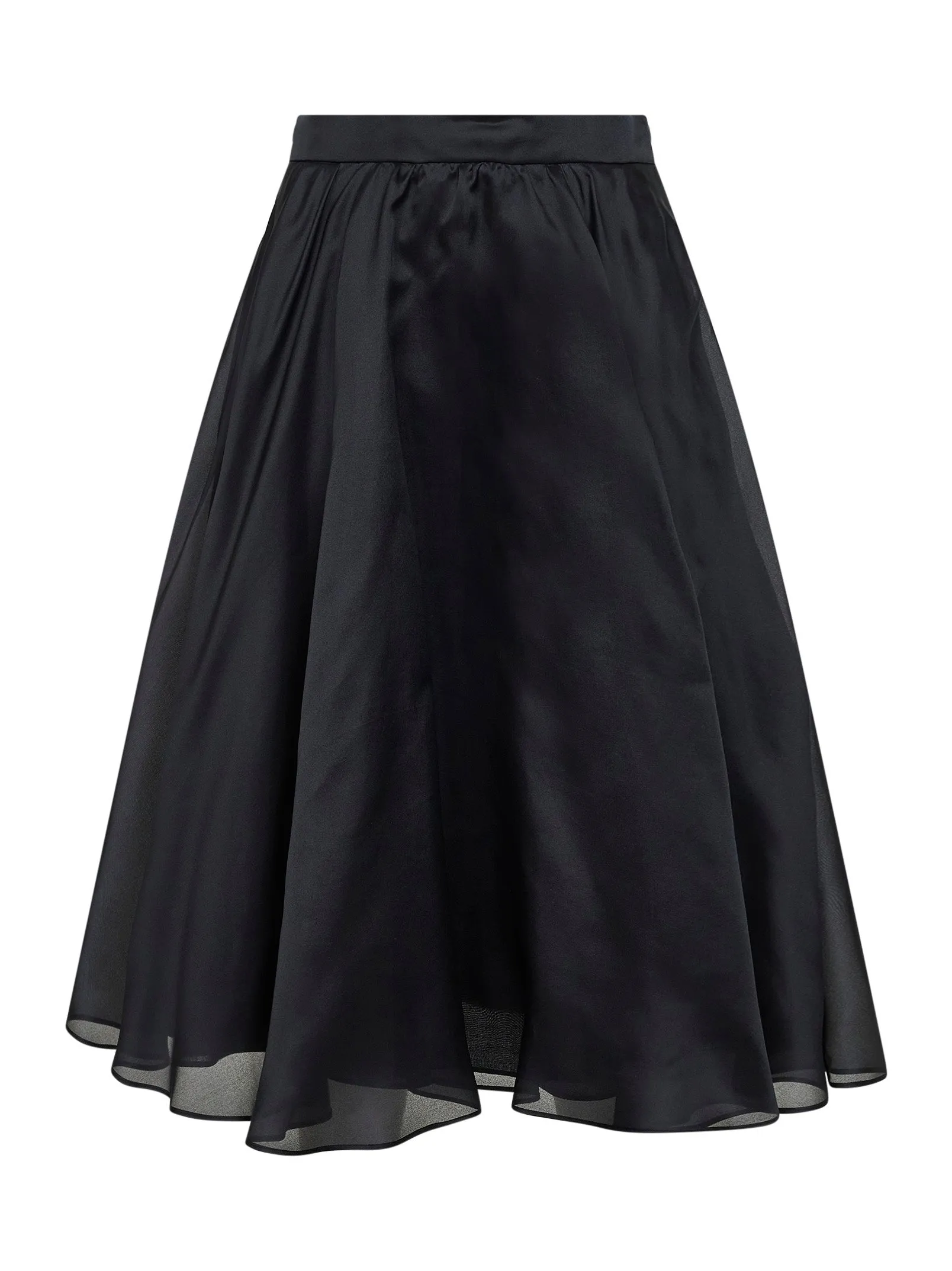 Midi Skirt MSECALLE Black Silk Organza sold by Lord & Taylor