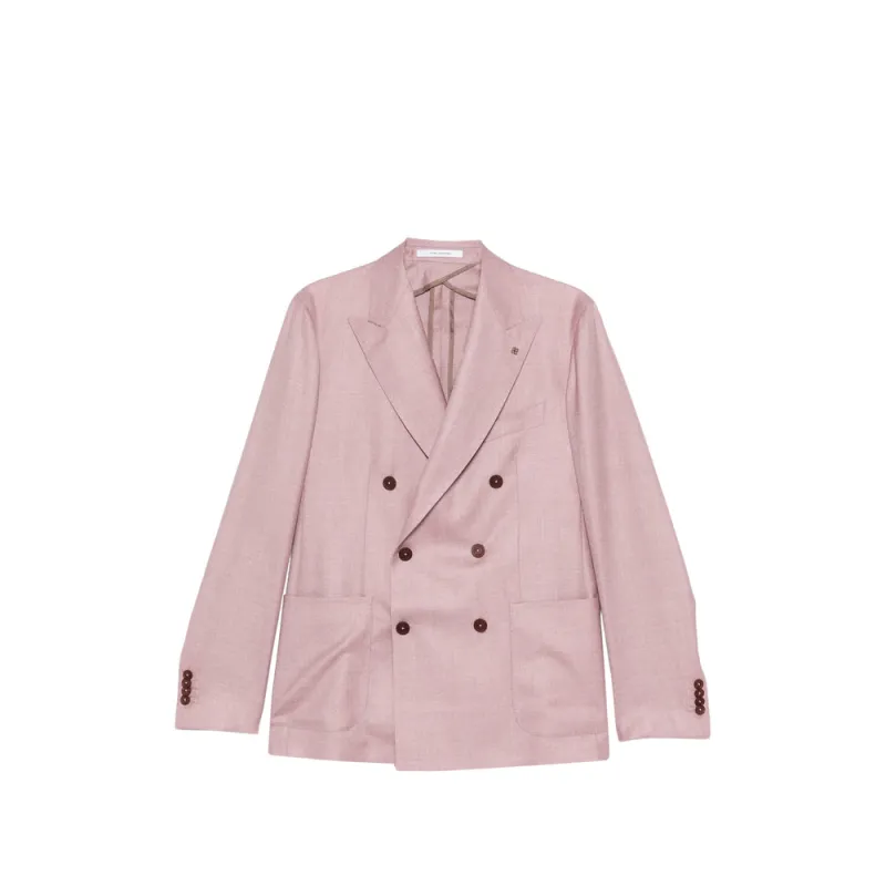 Double-Breasted Blazer Pink made by Tagliatore