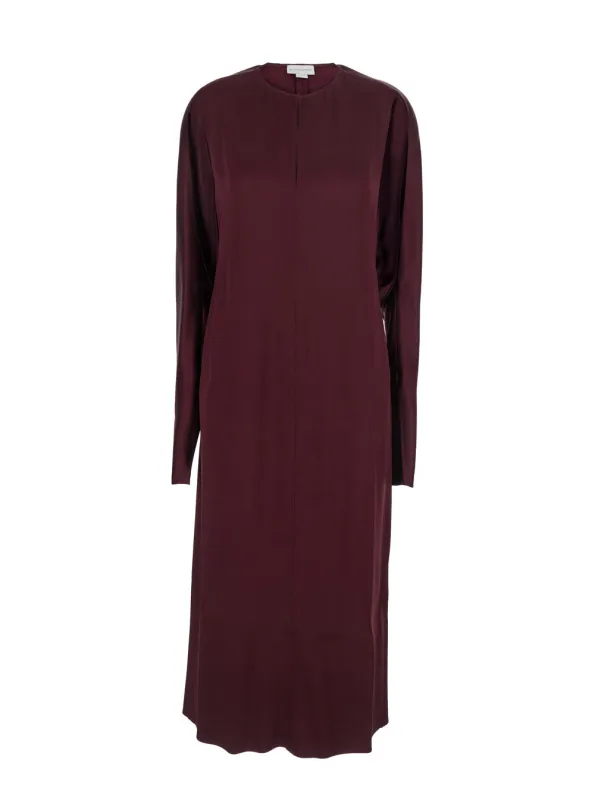 Bordeaux Midi Dress with Cape Sleeves made by Stella McCartney