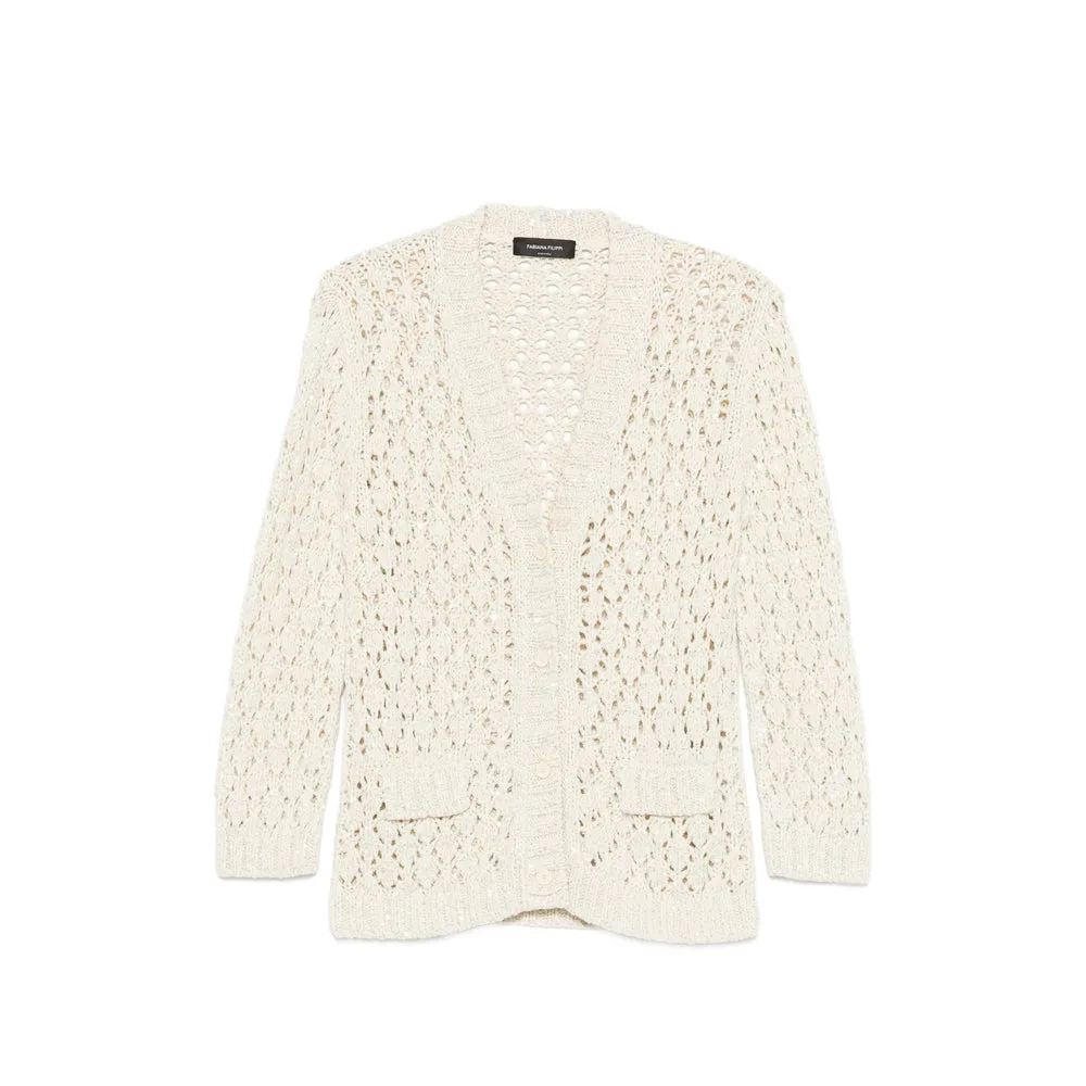 Cardigan Neutrals Cotton-Blend Openwork sold by Lord & Taylor