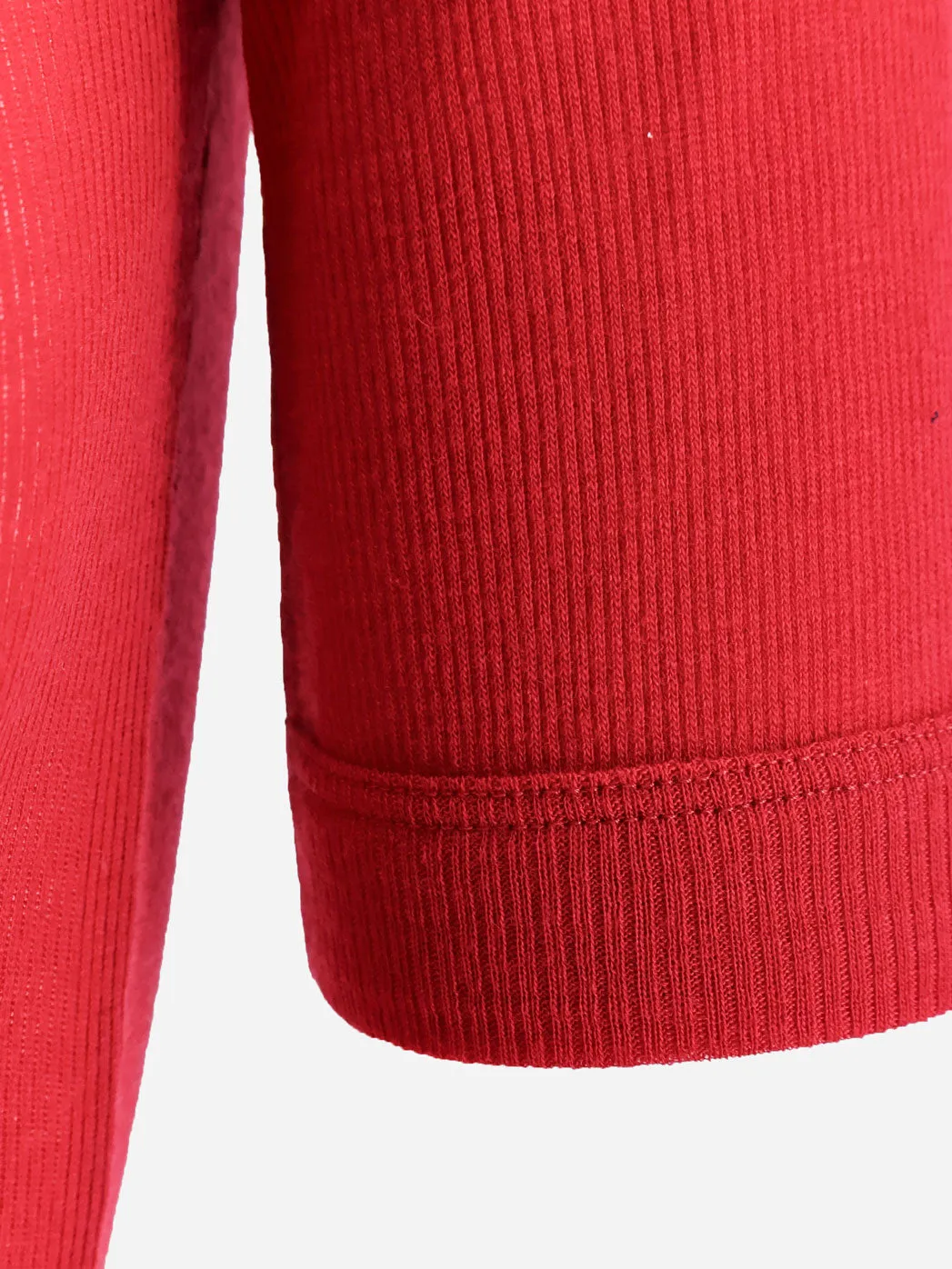 T-shirt Ribbed Virgin Wool Red sold by Lord & Taylor product image thumbnail 3