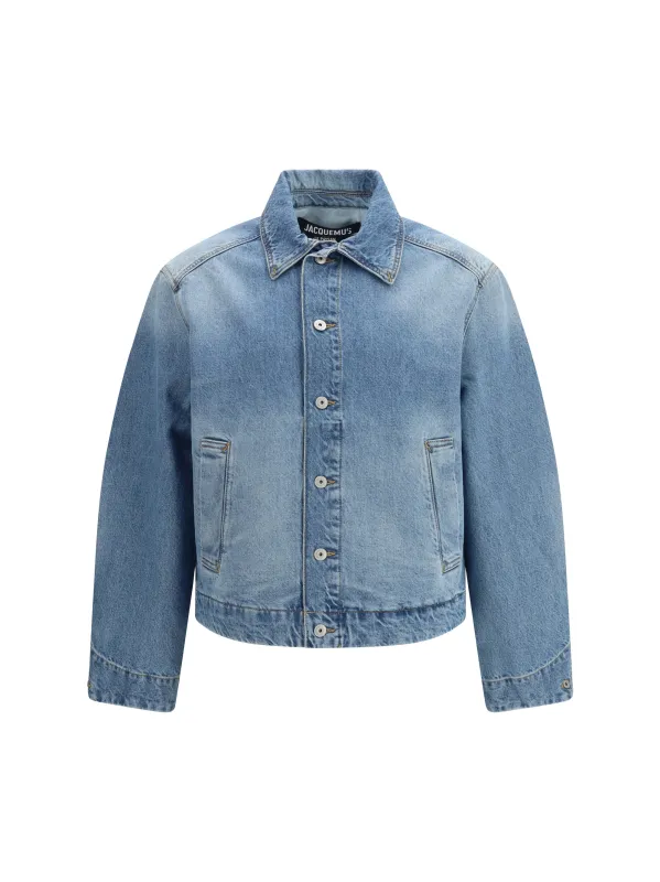 Denim Jacket Blue/Tobacco made by Jacquemus