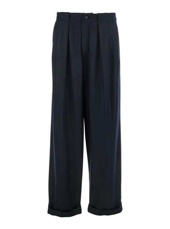 Black Wool Pants with Belt Loops made by Dolce & Gabanna