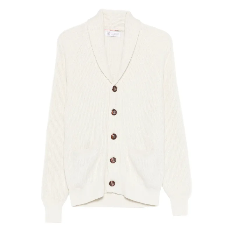 Sweater Shawl-Collar Cotton made by Brunello Cucinelli