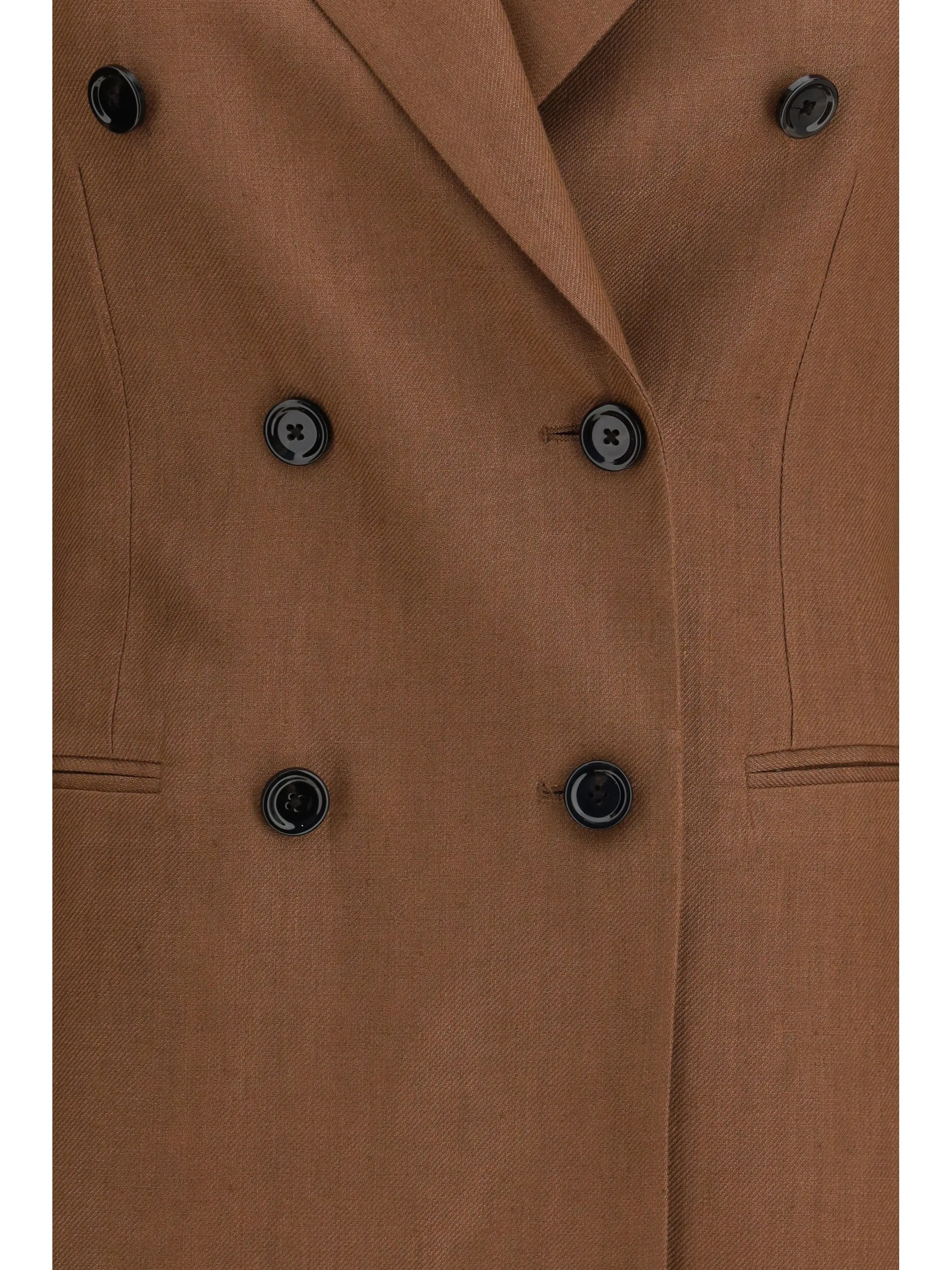Double-Breasted Linen Blazer Brown sold by Lord & Taylor product image thumbnail 3