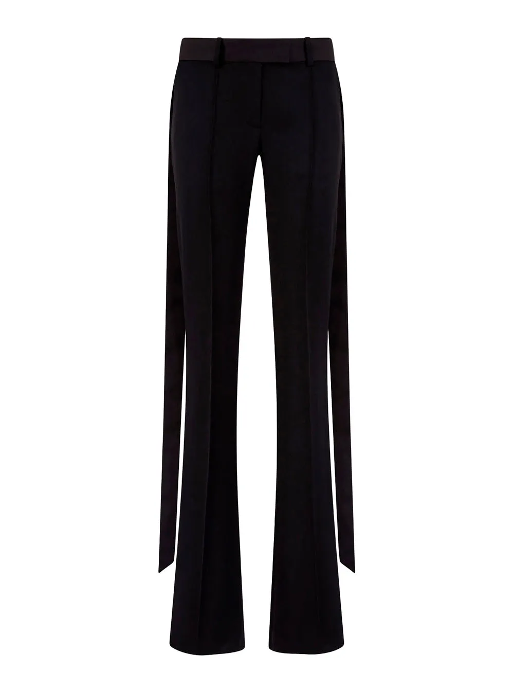 Trousers Wide-Leg Wool Black sold by Lord & Taylor