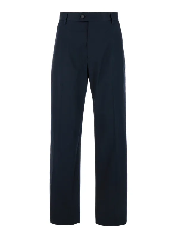 Blue Straight Tailored Pants made by Alexander McQueen