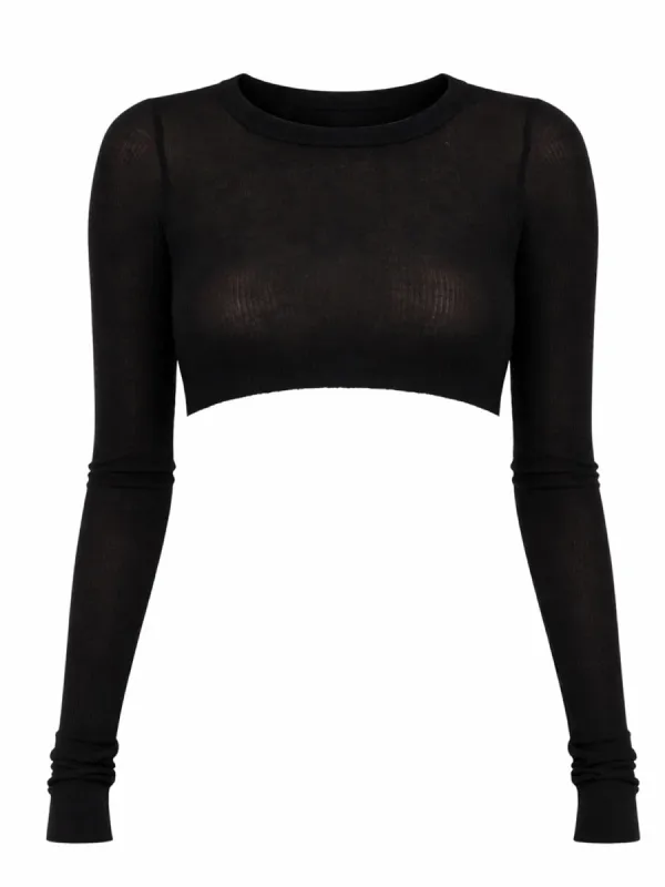 Long-Sleeved Top in Black made by Rick Owens