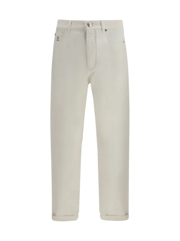Trousers Iconic Fit White made by Brunello Cucinelli