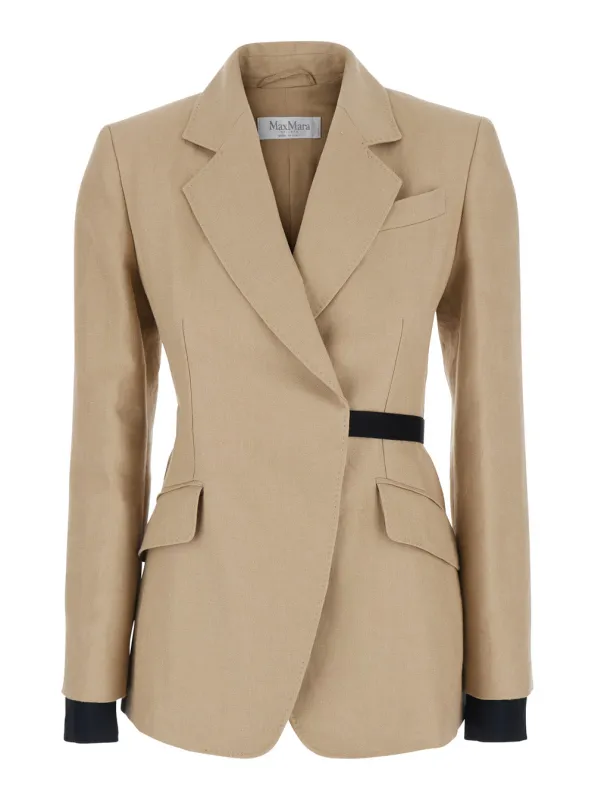 Linen Jacket Fionda Beige made by MaxMara