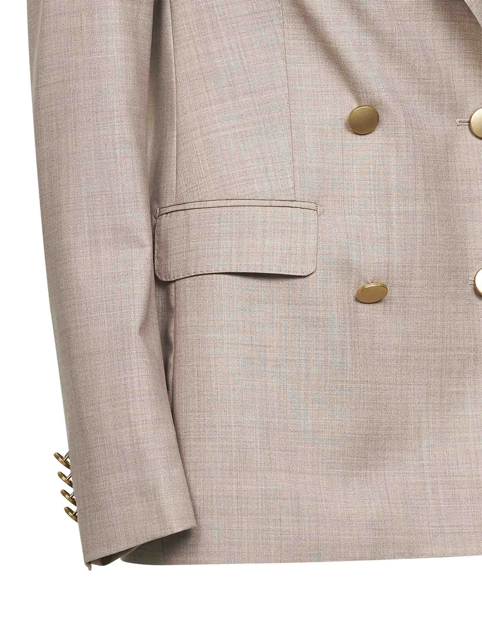 Double-Breasted Blazer Beige Wool-Silk sold by Lord & Taylor product image thumbnail 3