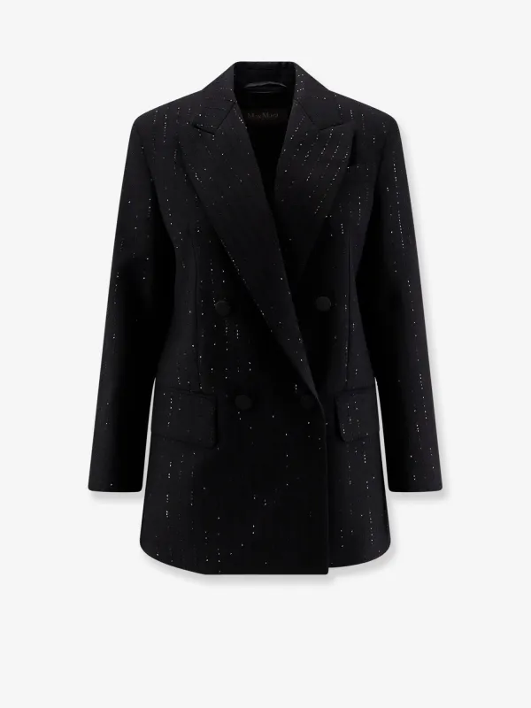 Virgin Wool Blazer with Sequins made by MaxMara