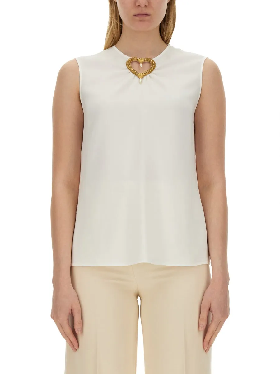 Blouse with Heart Applique sold by Lord & Taylor