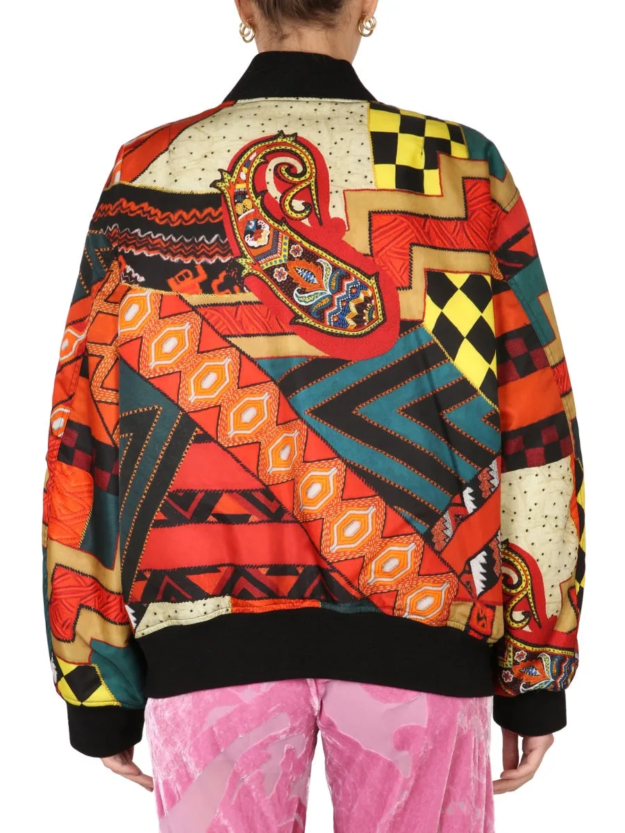 Patchwork Bomber Jacket sold by Lord & Taylor product image thumbnail 4