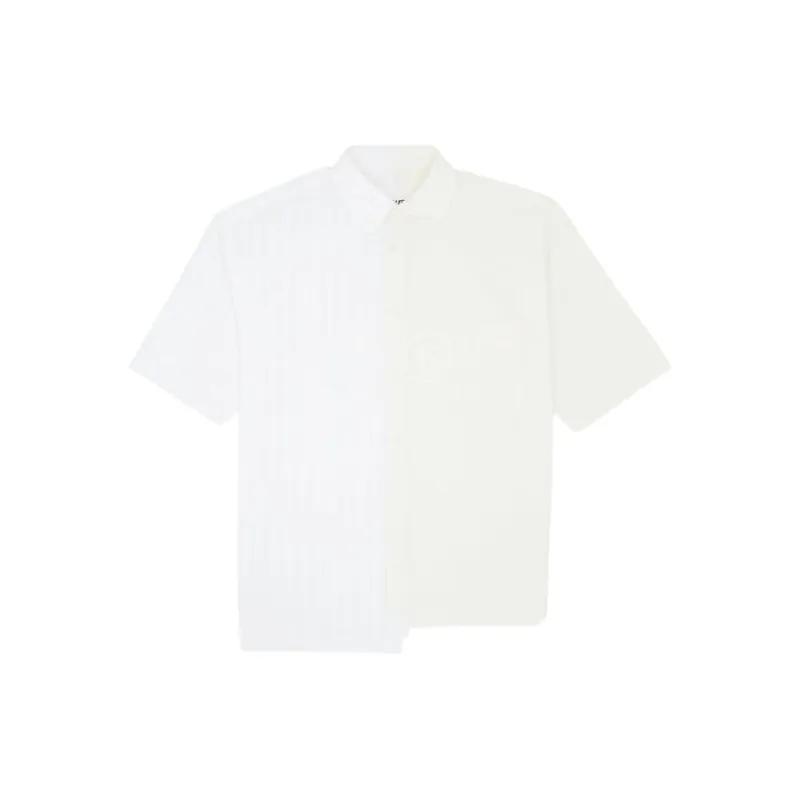 White Panelled Shirt with Chest Pocket made by Maison Margiela