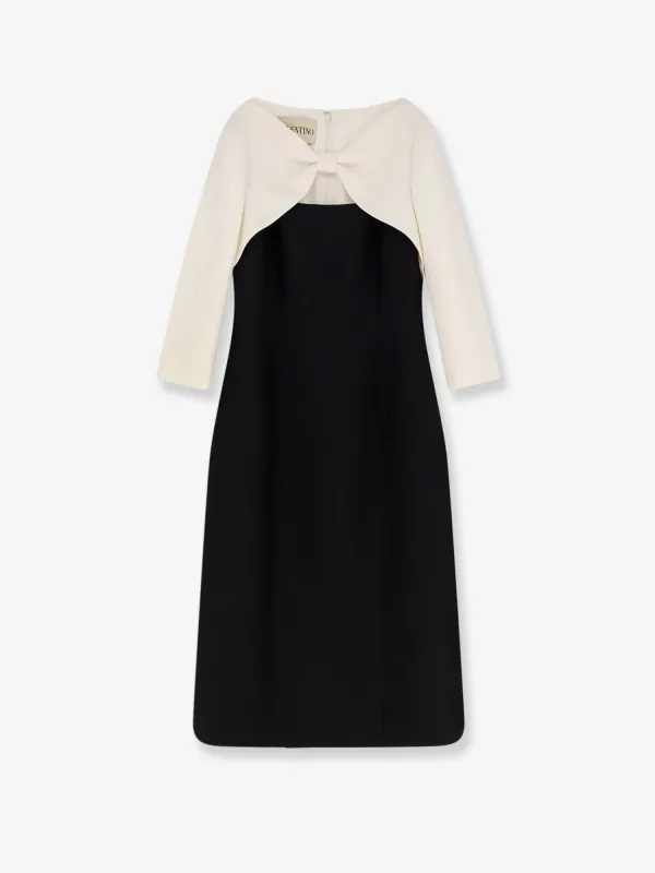 Midi Dress Crepe Black made by Valentino