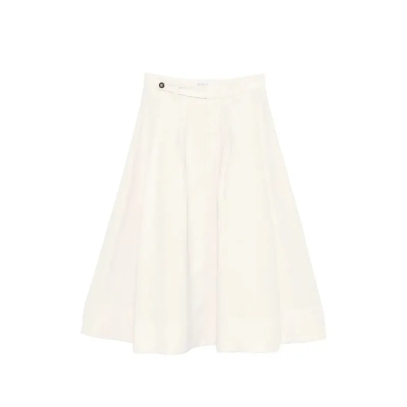 A-Line Skirt Neutrals Linen-Blend made by Brunello Cucinelli