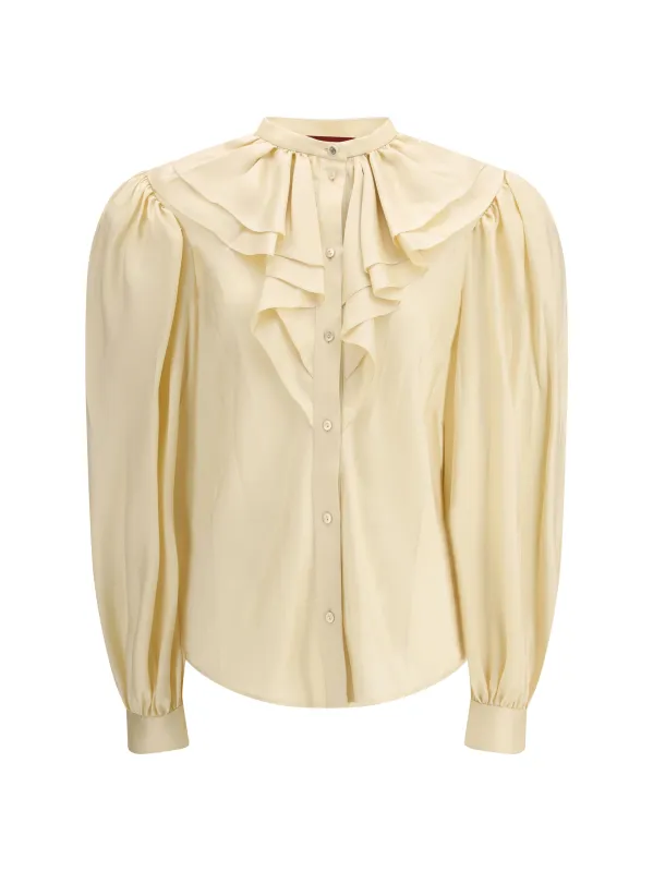 Shirt Silk Twill Beige made by Gucci