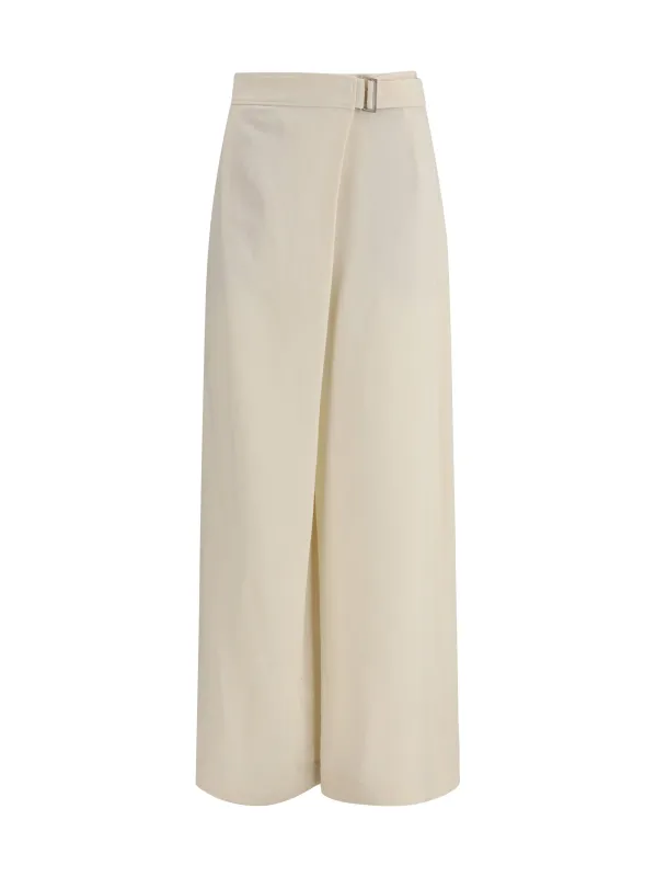 Trousers Crossed Cream made by Brunello Cucinelli