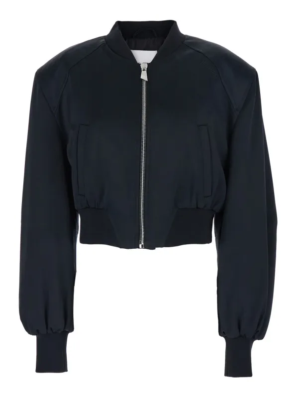 Bomber Jacket Black Viscose made by The Attico