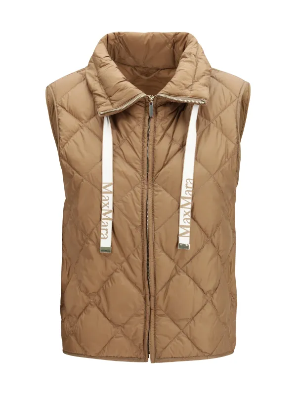 Padded Vest Tregic Caramel made by MaxMara