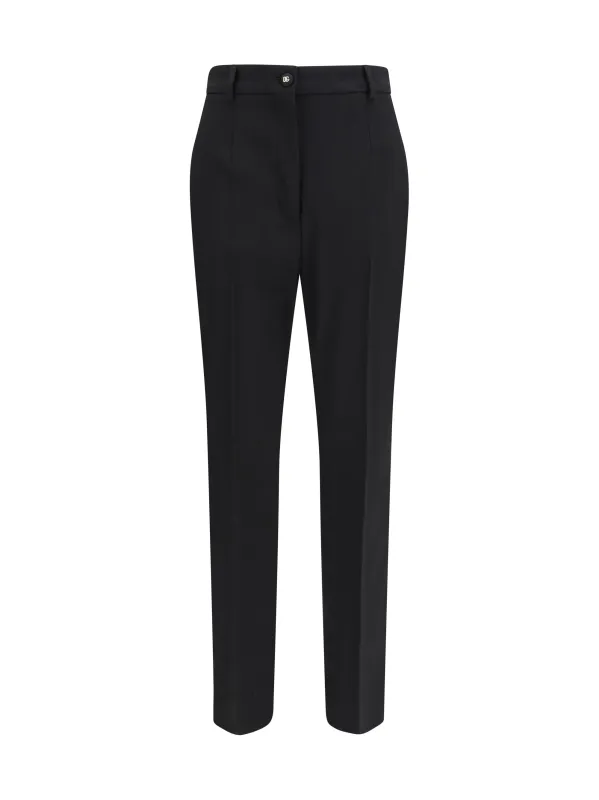 Trousers Tailored Wool Black made by Dolce & Gabanna