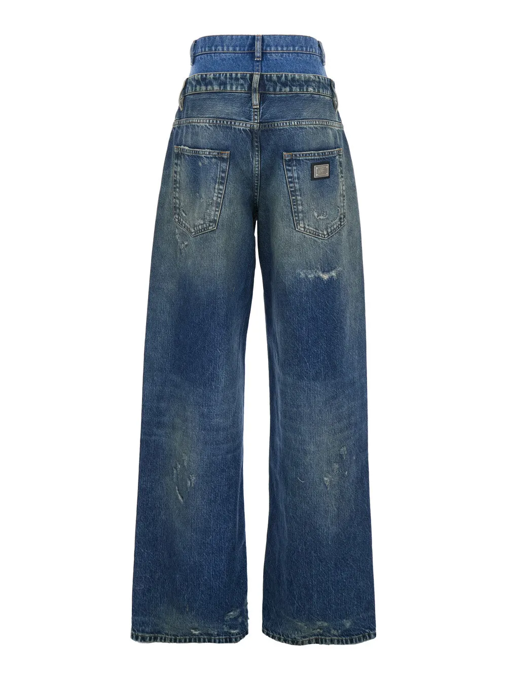Blue Layered Design Distressed Jeans sold by Lord & Taylor product image thumbnail 2