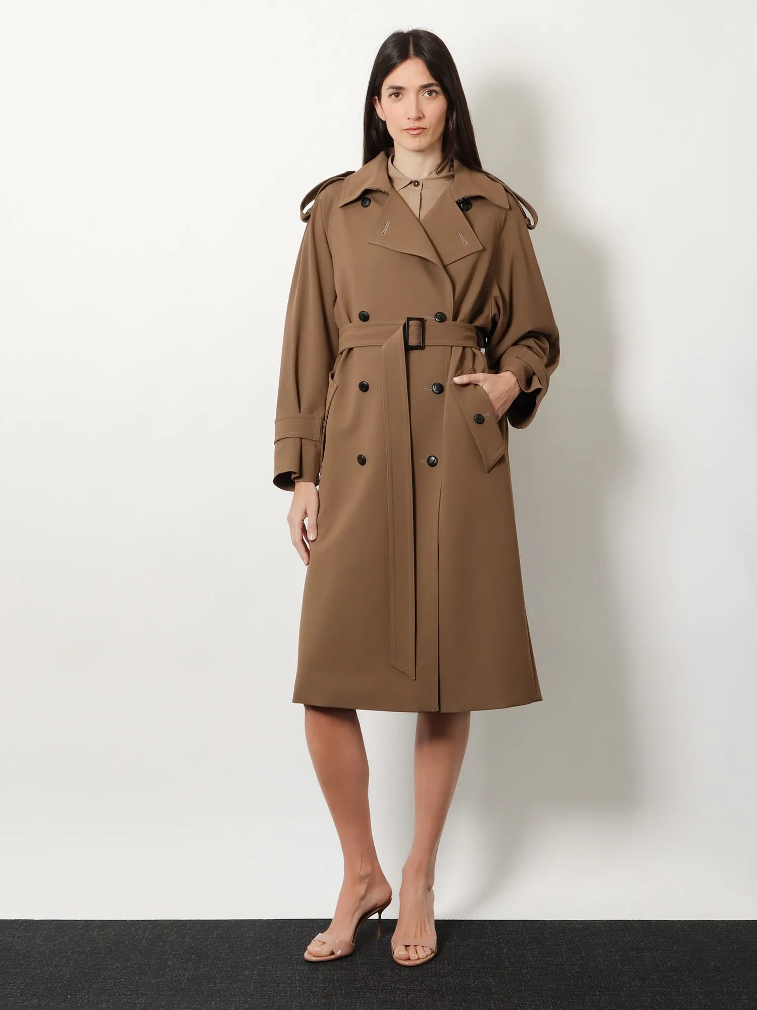Virgin Wool Trench Coat sold by Lord & Taylor product image thumbnail 3