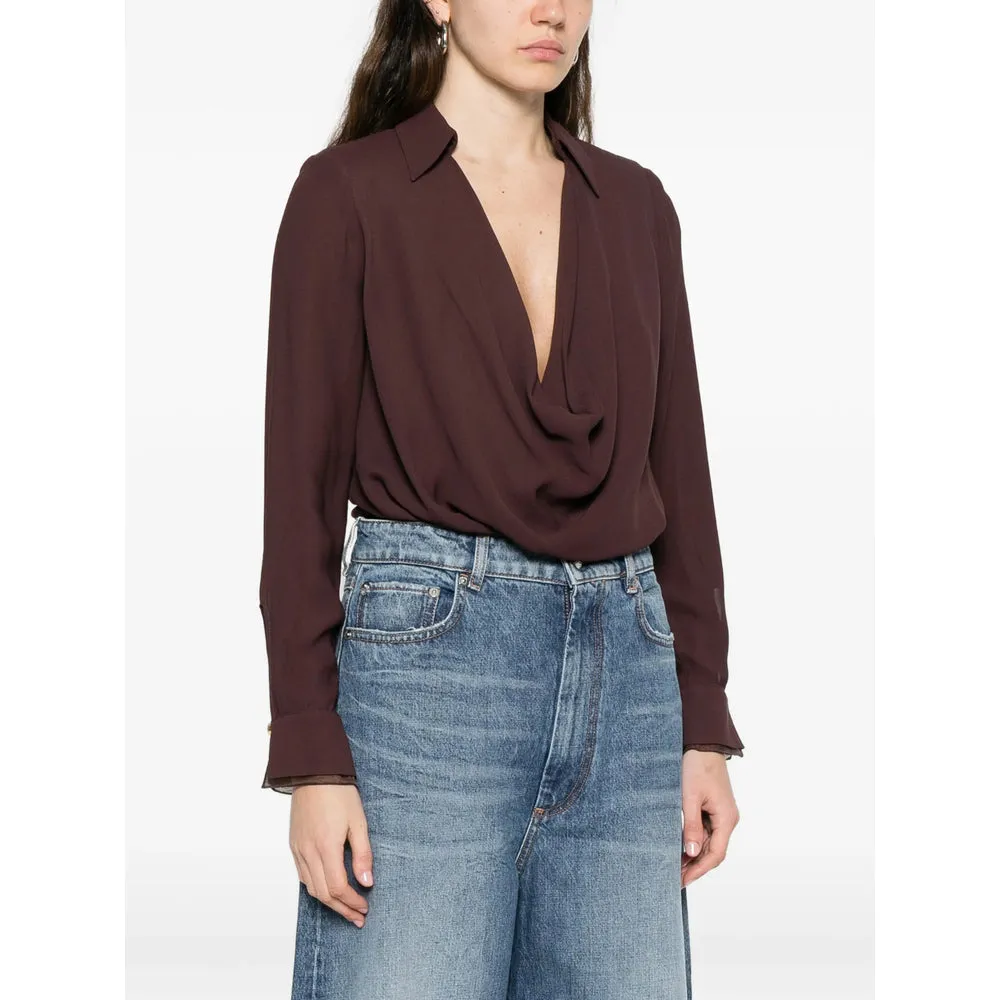 Shirt with Draped Detailing and Classic Collar sold by Lord & Taylor product image thumbnail 2