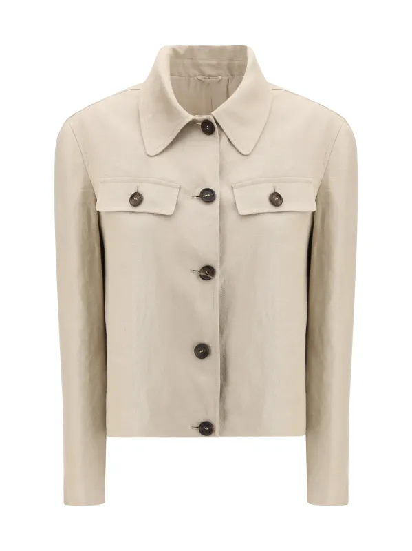 Linen Jacket Pale Oak made by Brunello Cucinelli